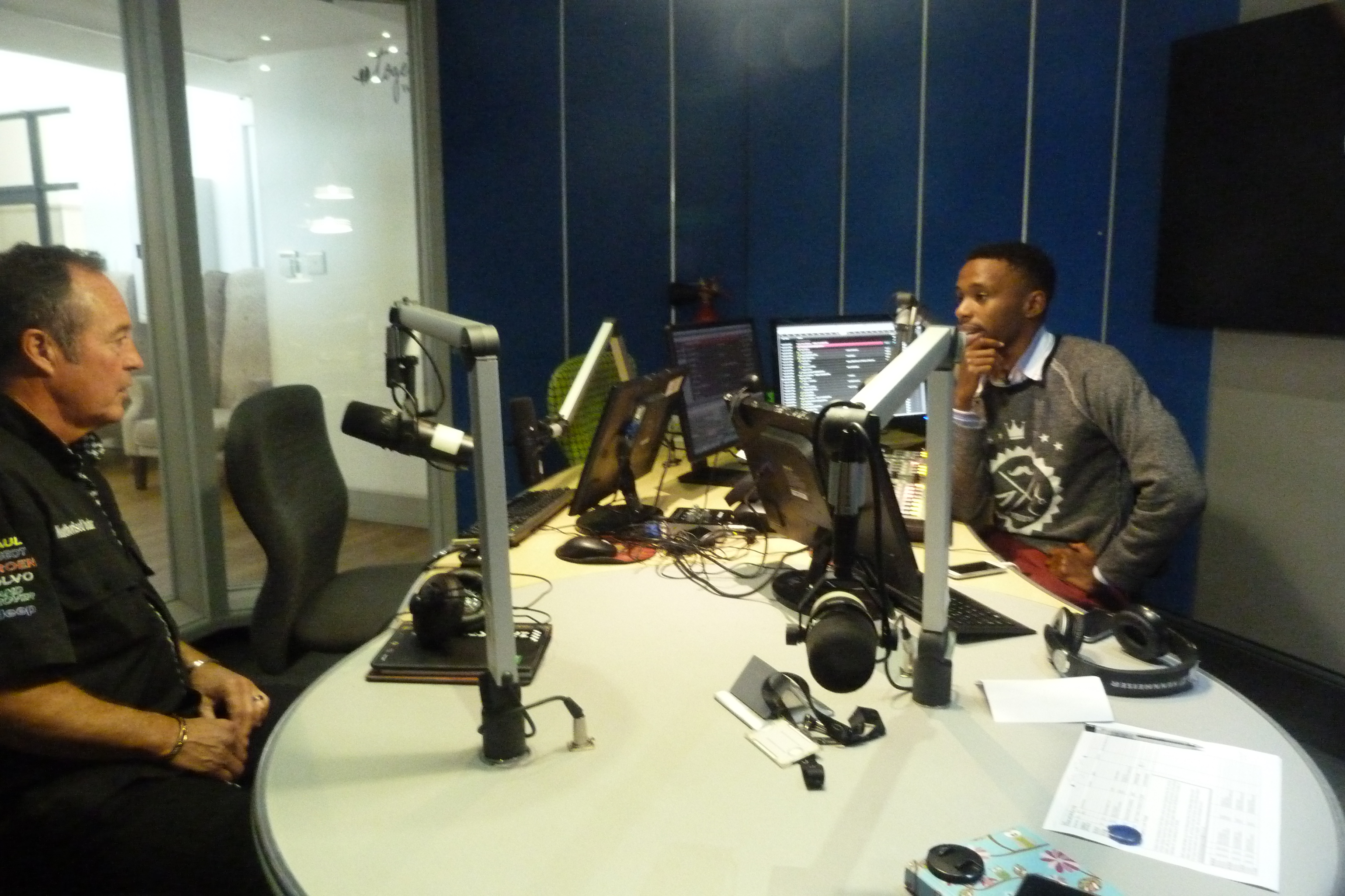 Maulme' John with AT Nkosi @ Radio Vuma 103FM