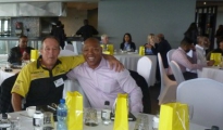 Mr John Hunt [Director of the SPARESBOYZ GROUP] with Trudon REP Njabulo Mcwabe