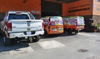 Delivery vehicles ready to go